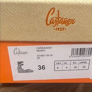 Castaner Black Espadrille Wedges